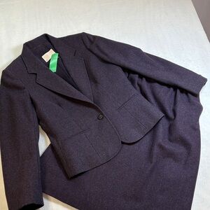 Pendleton Woolen Blazer and Skirt Set in Deep Purple
